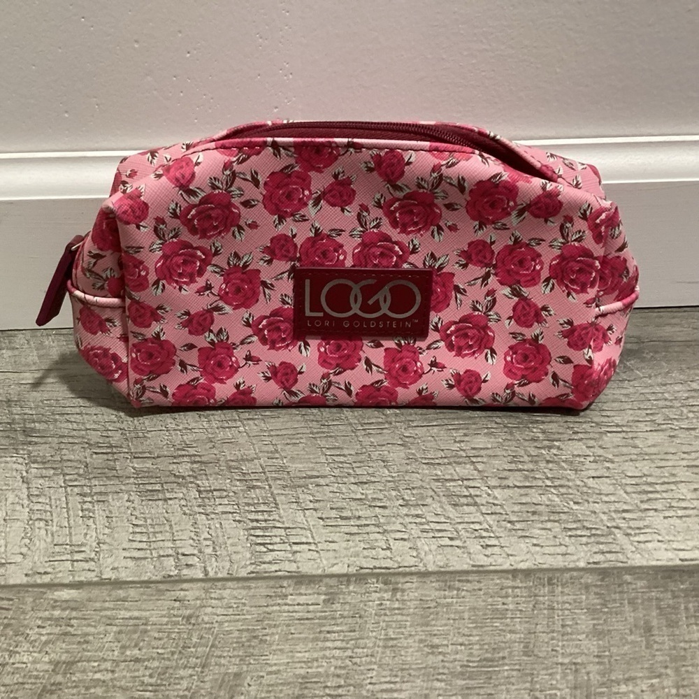 LOGO Lori Goldstein Floral Cosmetic Bag
